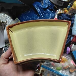 6 Piece California Pottery  Individual Snack Platter Form A Circle Appetizers